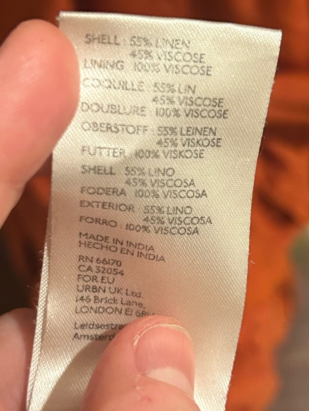 Anthropologie (Maeve) Somerset Maxi Dress, Linen Edition, in Orange - Picture 12 of 13